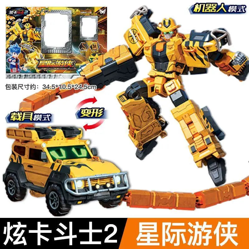Transforming Metal Robot Action Figure - Blue SUV Mech Toy