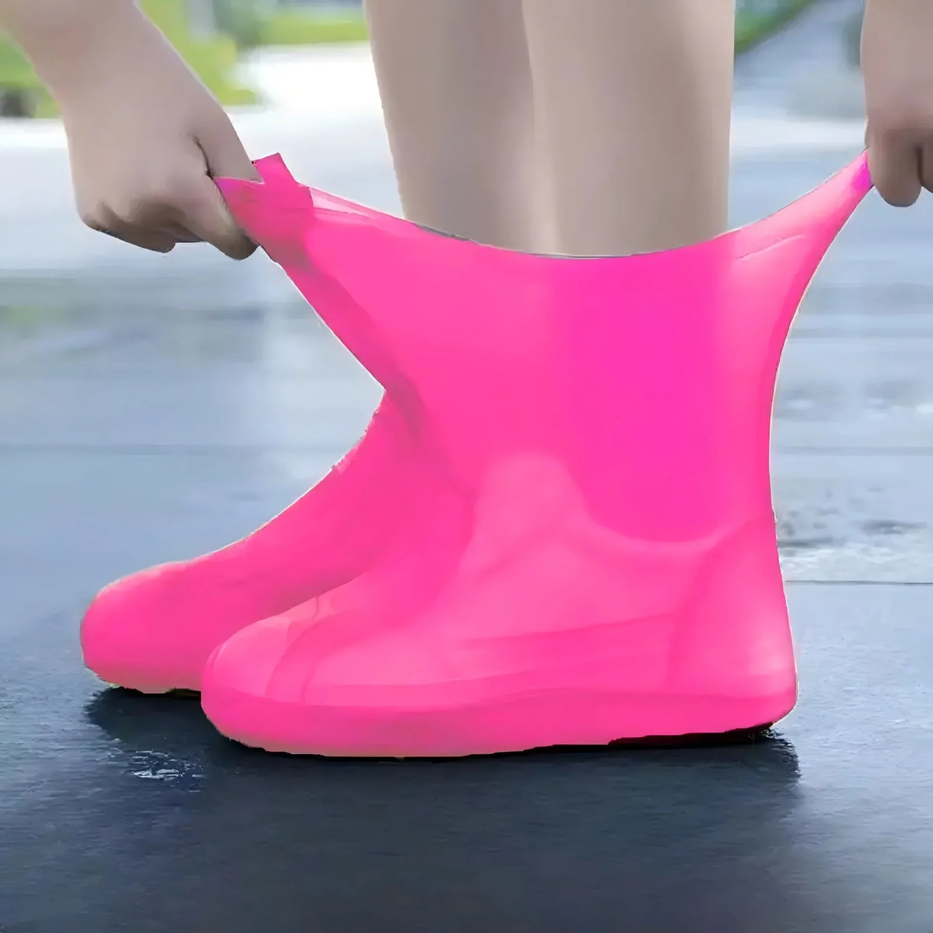 Waterproof Latex Shoe Covers - Durable, Non-Slip Rain Gear