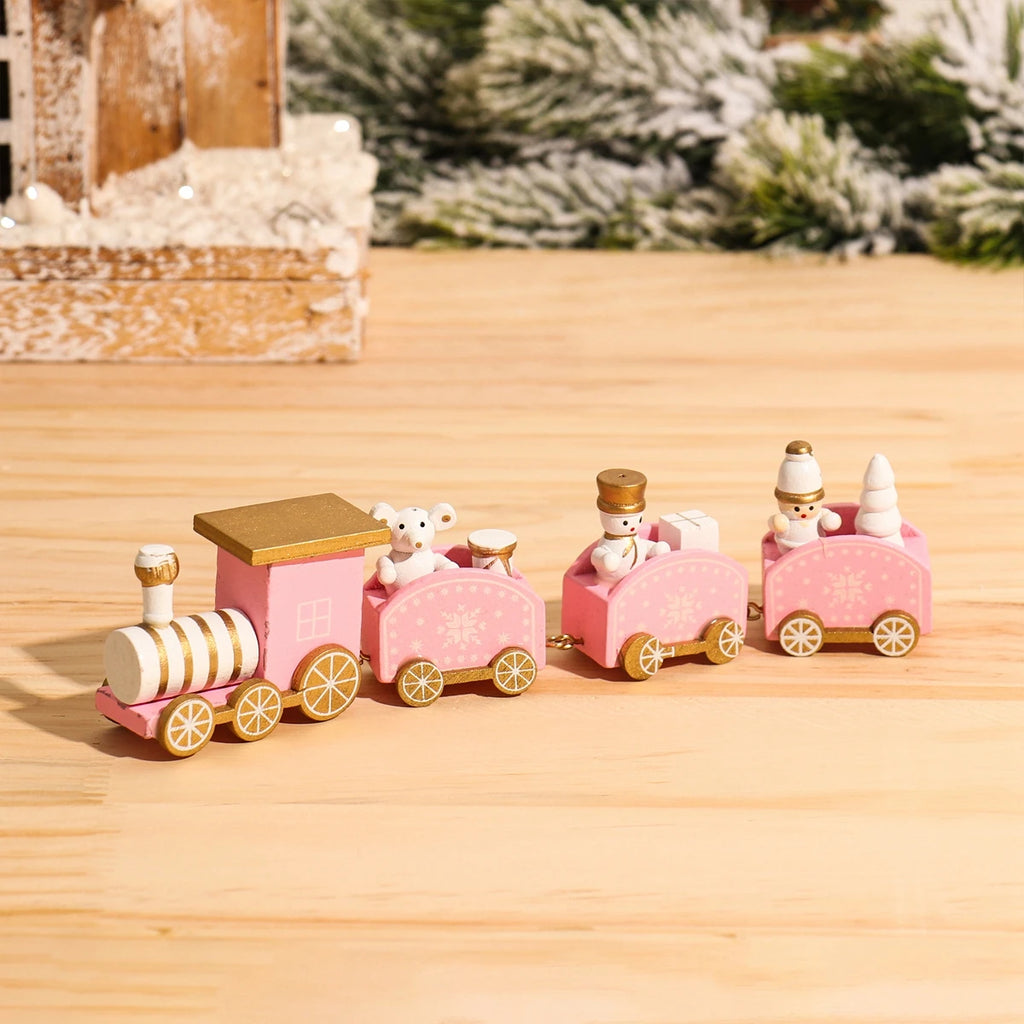 Festive Wooden Christmas Train Ornament - Perfect Holiday Decor
