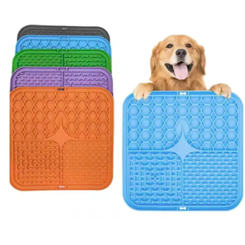 Silicone Pet Lick Mat - Slow Feeder & Bath Distraction for Dogs