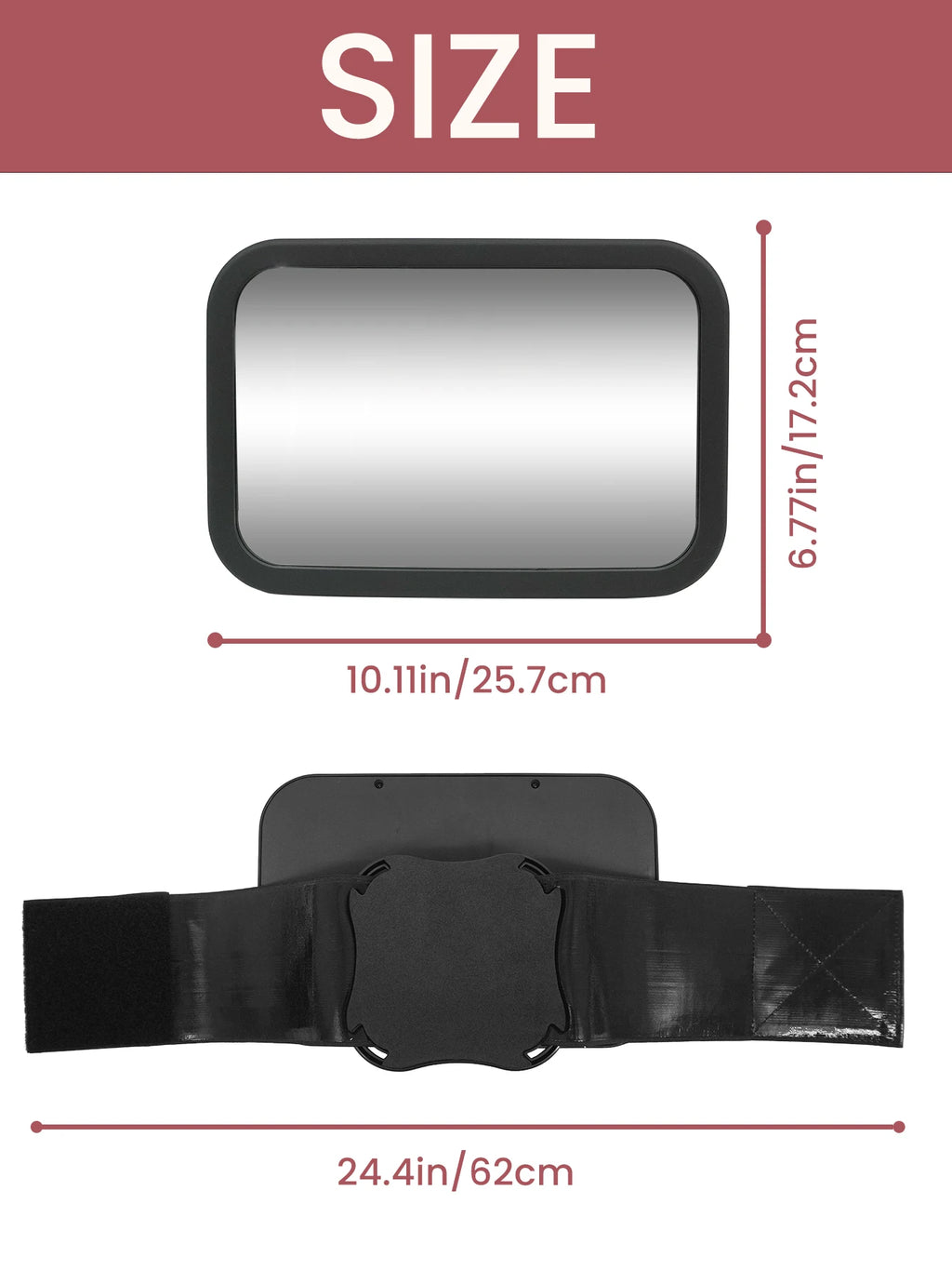 Shatterproof Baby Car Rear View Mirror - Clear Vision for Safety