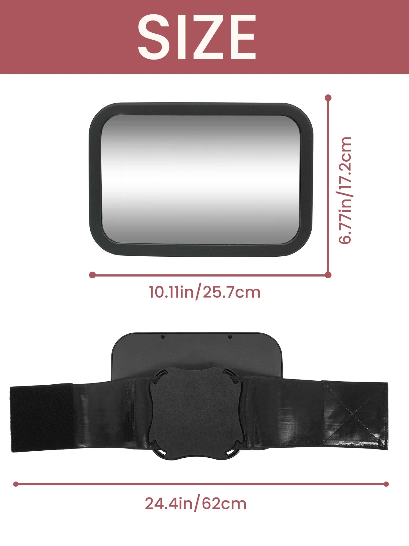 Shatterproof Baby Car Rear View Mirror - Clear Vision for Safety
