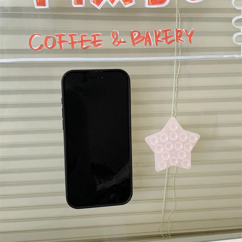 Star-Shaped Suction Cup Mobile Phone Holder - Strong & Versatile