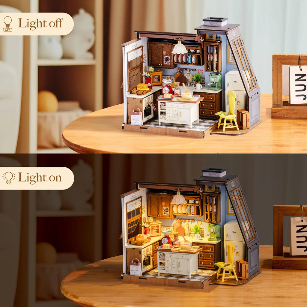 Rolife DIY Miniature Baking Kitchen House Kit - Creative 3D Puzzle
