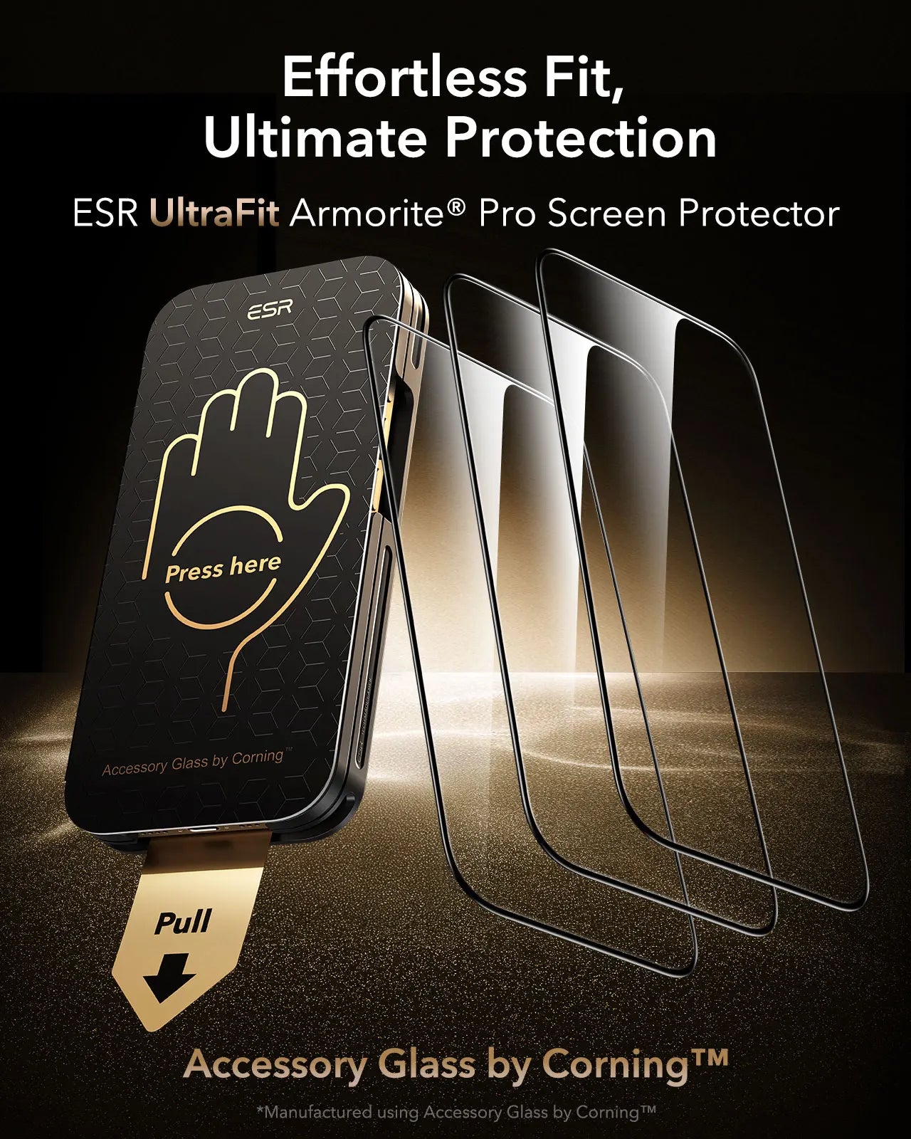 ESR Tempered Glass Screen Protector for iPhone 16 Pro Max - 3 Pack