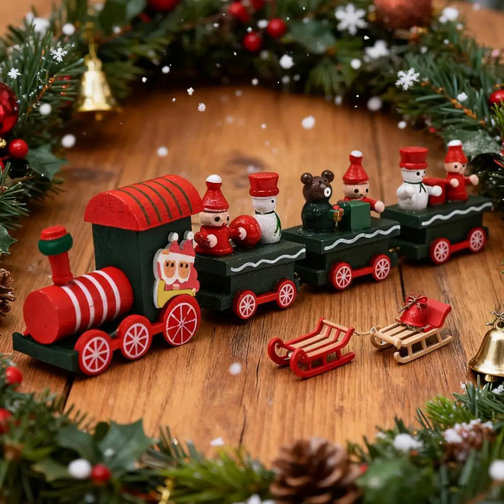 Wooden Christmas Train Ornament - Festive Home Decor & Gifts