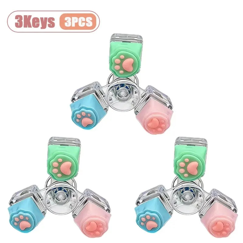 Cat Claw Keycap Fidget Toy - Stress Relief Keychain for Office & Learning