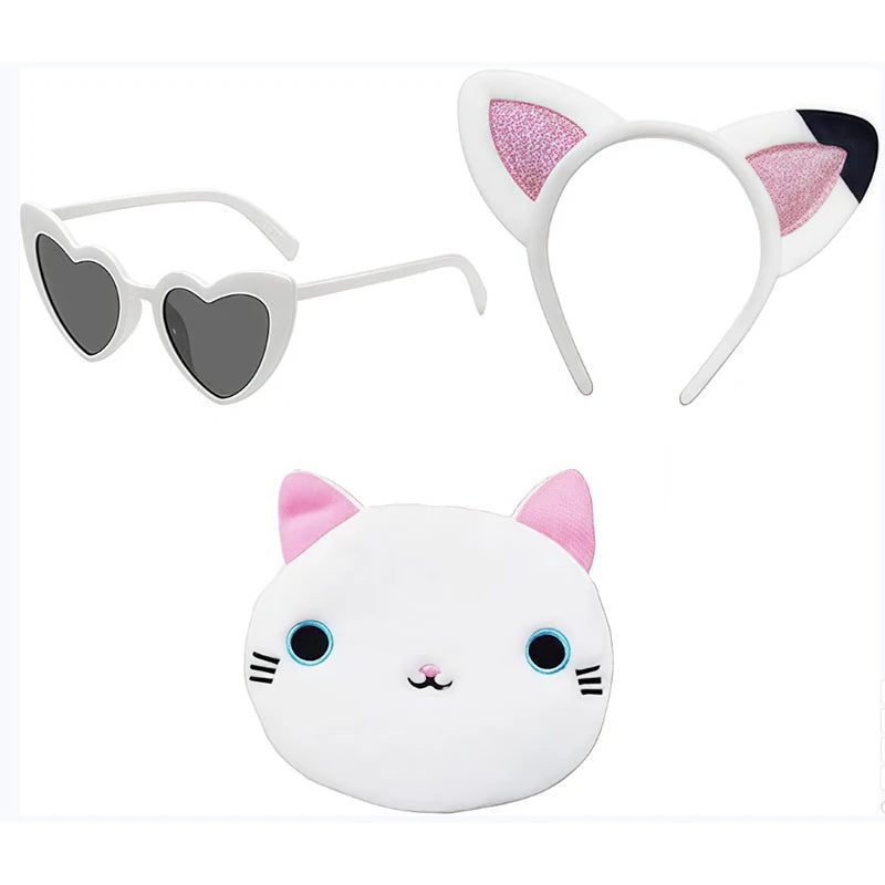 Girls Gabby Cosplay Accessories Set - Headbands, Glasses & Wallet