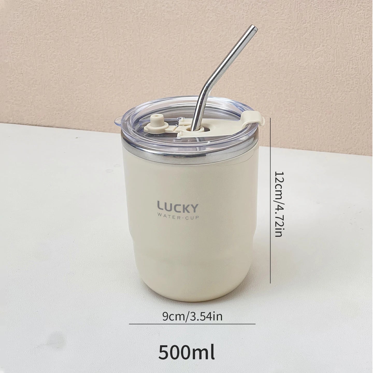 Kids Insulated Stainless Steel Thermos Cup with Straw