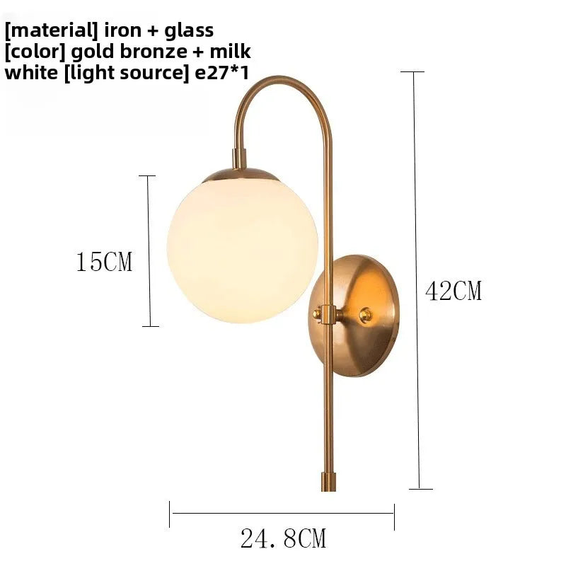 Modern Nordic Wall Lamp - Minimalist LED Sconce for Bedroom & Living Room