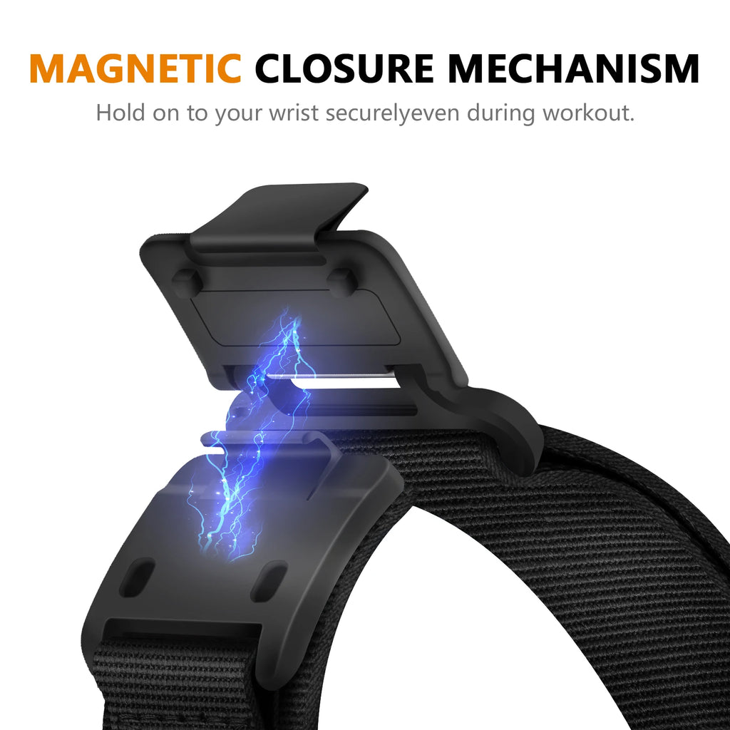 Magnetic Nylon Apple Watch Band - Fits 42mm to 49mm Models
