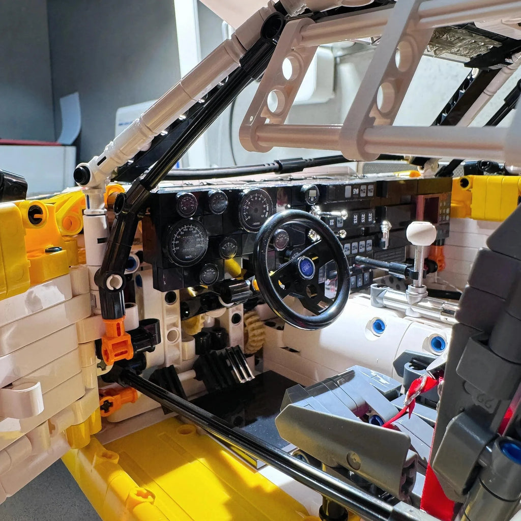 3887-Piece Retro Rally Car Building Blocks - Creative DIY Model Set