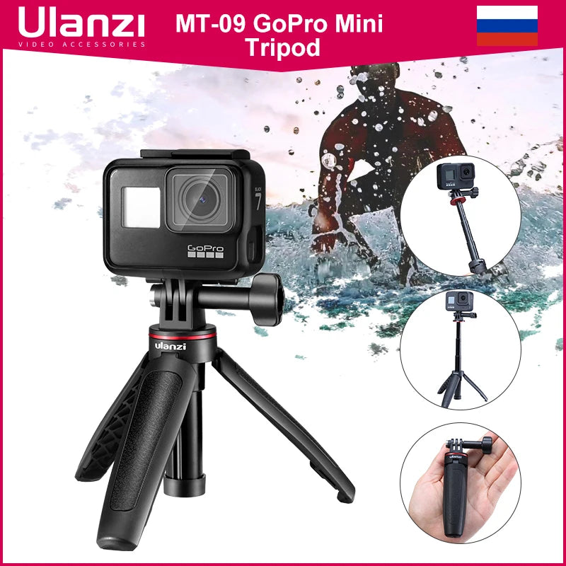 Ulanzi MT-09 Mini Tripod for Action Cameras - Compact & Flexible Design