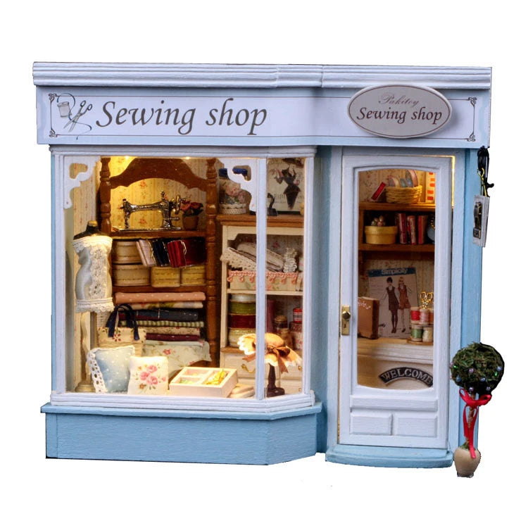 3D DIY Wooden Dollhouse Kit with Furniture - Irish Cottage Toy