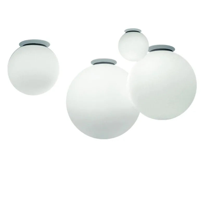 Ivory Minimalist Glass Wall Lamp - G9 Spherical Night Light