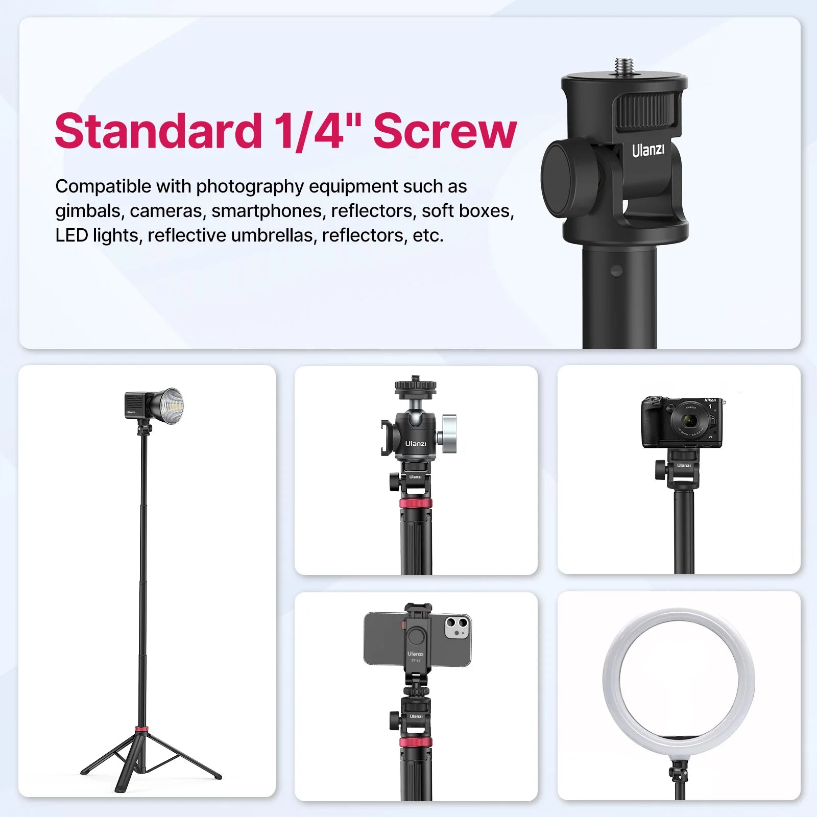 Ulanzi MT-79 Universal Tripod - 2M Adjustable Lightweight Support