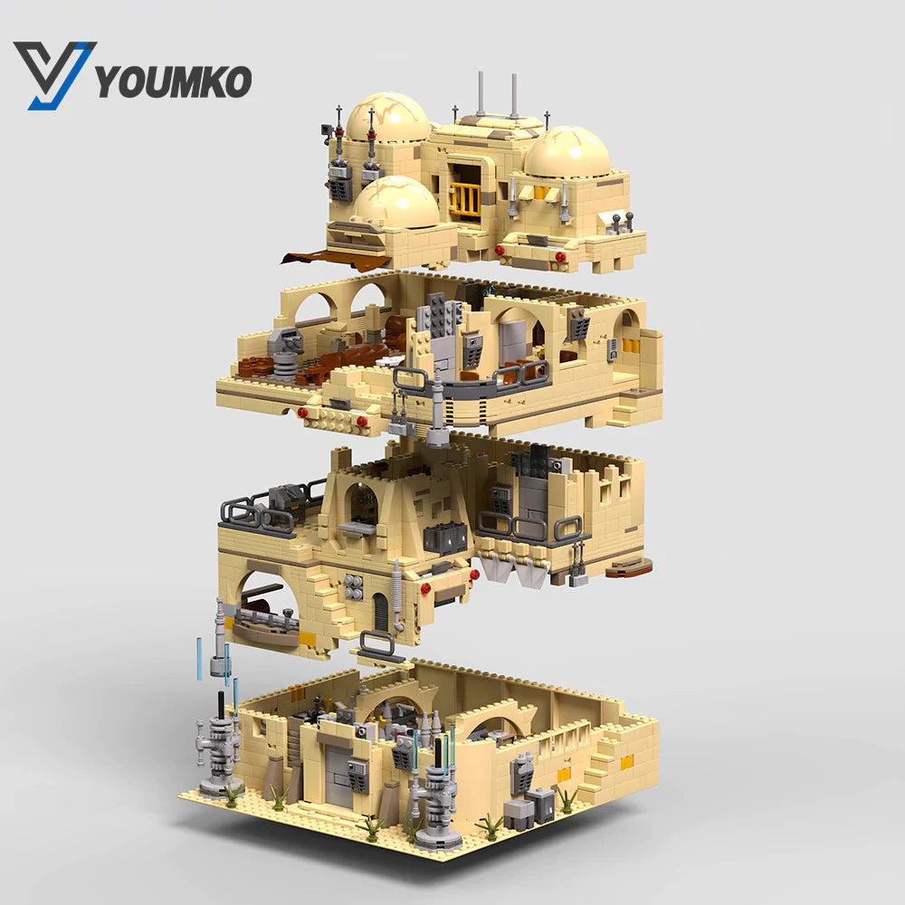 2731PCS Modular Desert Tavern Building Blocks for Creative Design