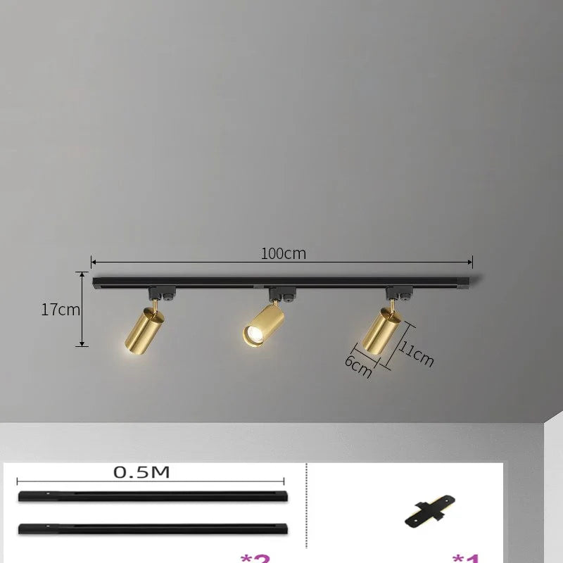 Elegant GU10 LED Track Light Fixture - Contemporary Ceiling Spotlight