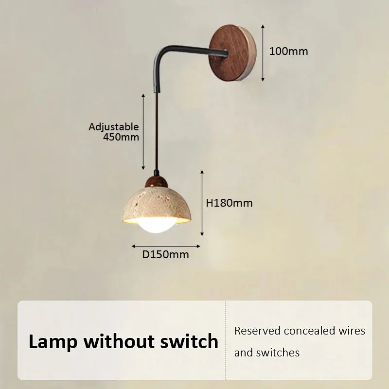 Wabi Sabi Natural Stone LED Wall Lamp | Modern Home Lighting