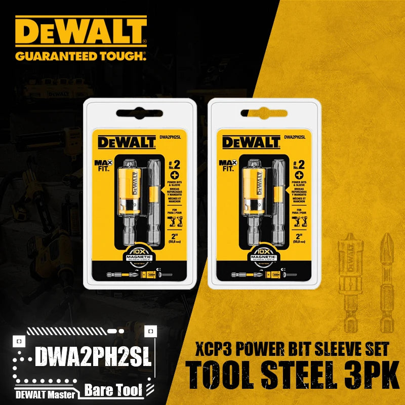 DEWALT Max Fit Phillips #2 Power Bit Sleeve Set - 3 Pack