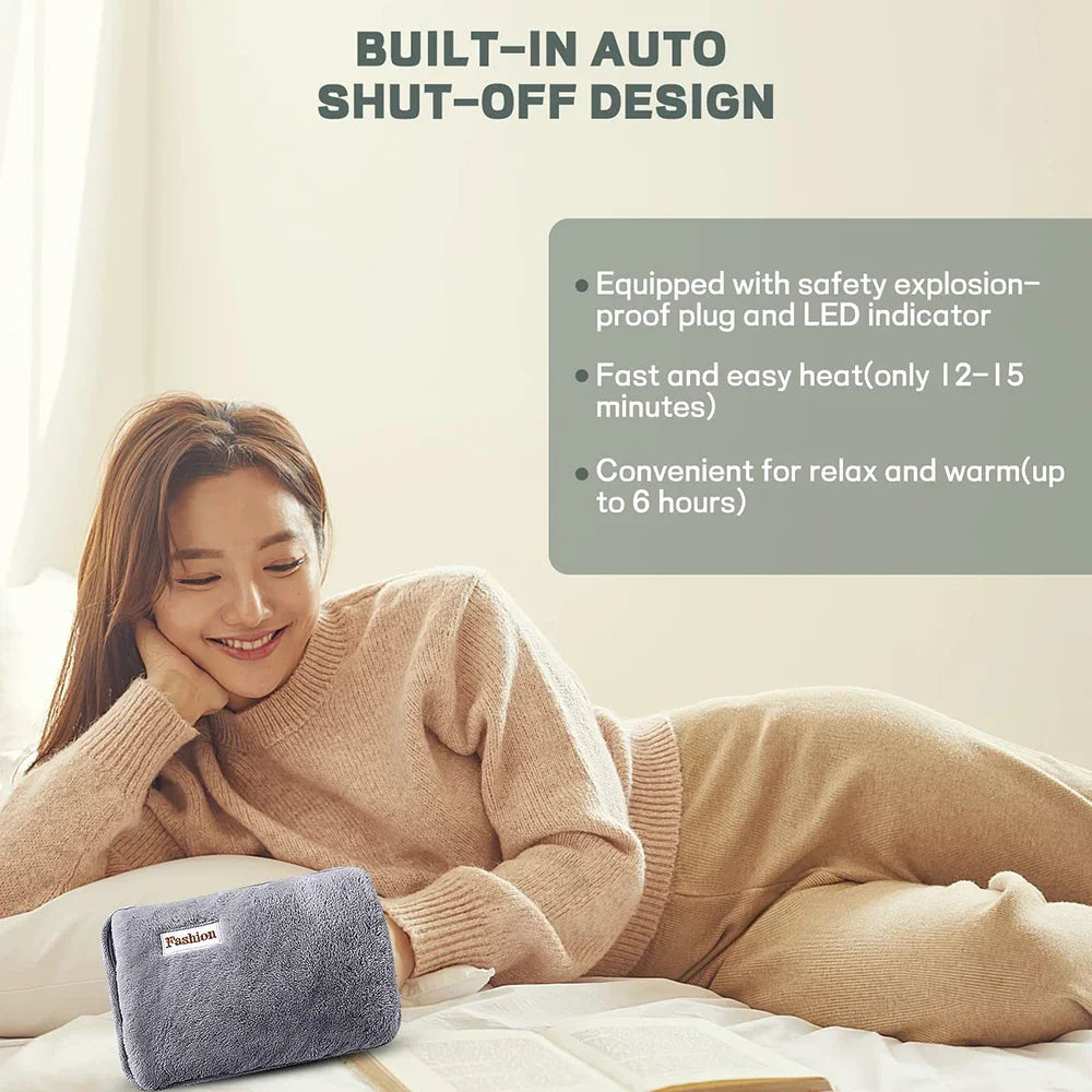 Cute Electric Hand Warmer & Rechargeable Hot Water Bottle – EU Plug