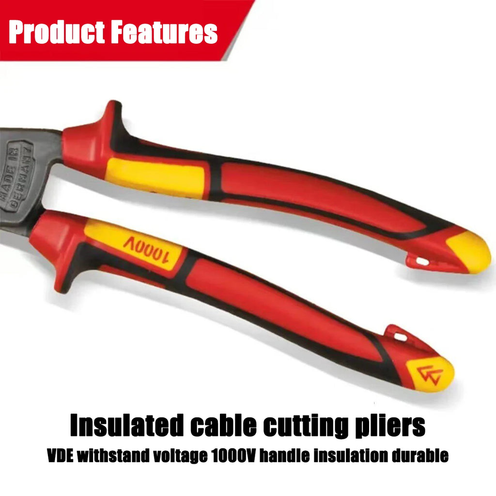 Milwaukee VDE Insulated Cable Cutting Pliers - 8-Inch Electrician Tool