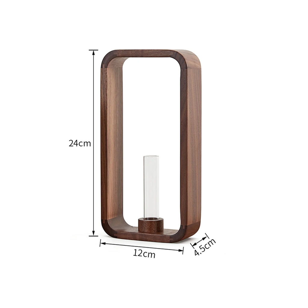 HeMu Minimalist Wooden Test Tube Vase | Modern Hydroponic Planter