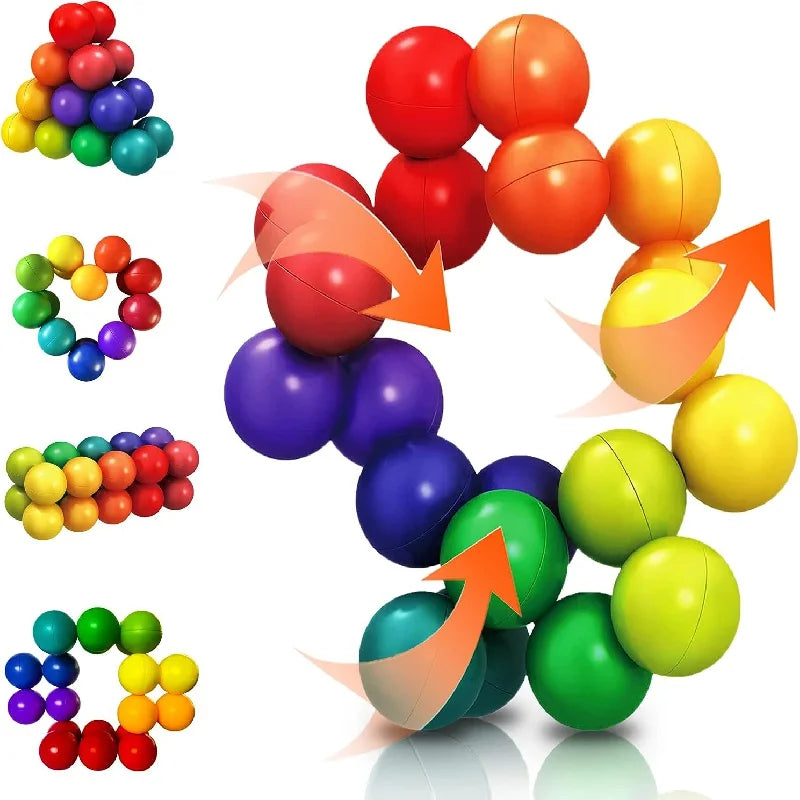 AIUAZA Sensory Rainbow Ball for Stress Relief & Creative Play