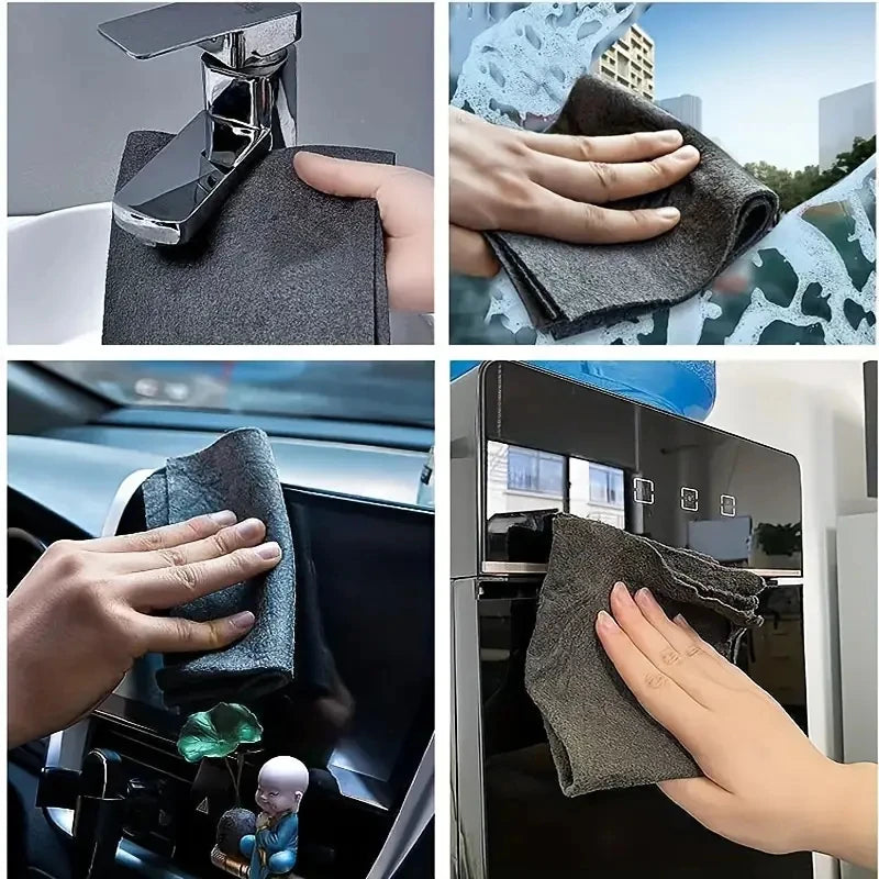 Thickened Magic Glass Cleaning Cloth - Streak-Free & Reusable Tool