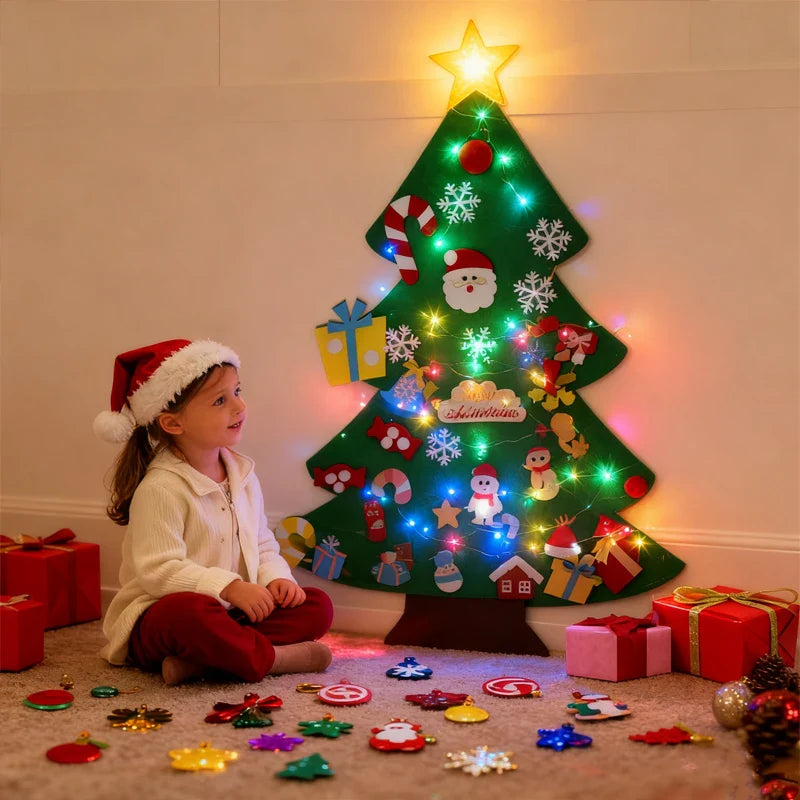 DIY Montessori Wall Felt Christmas Tree for Kids - Creative Holiday Decor