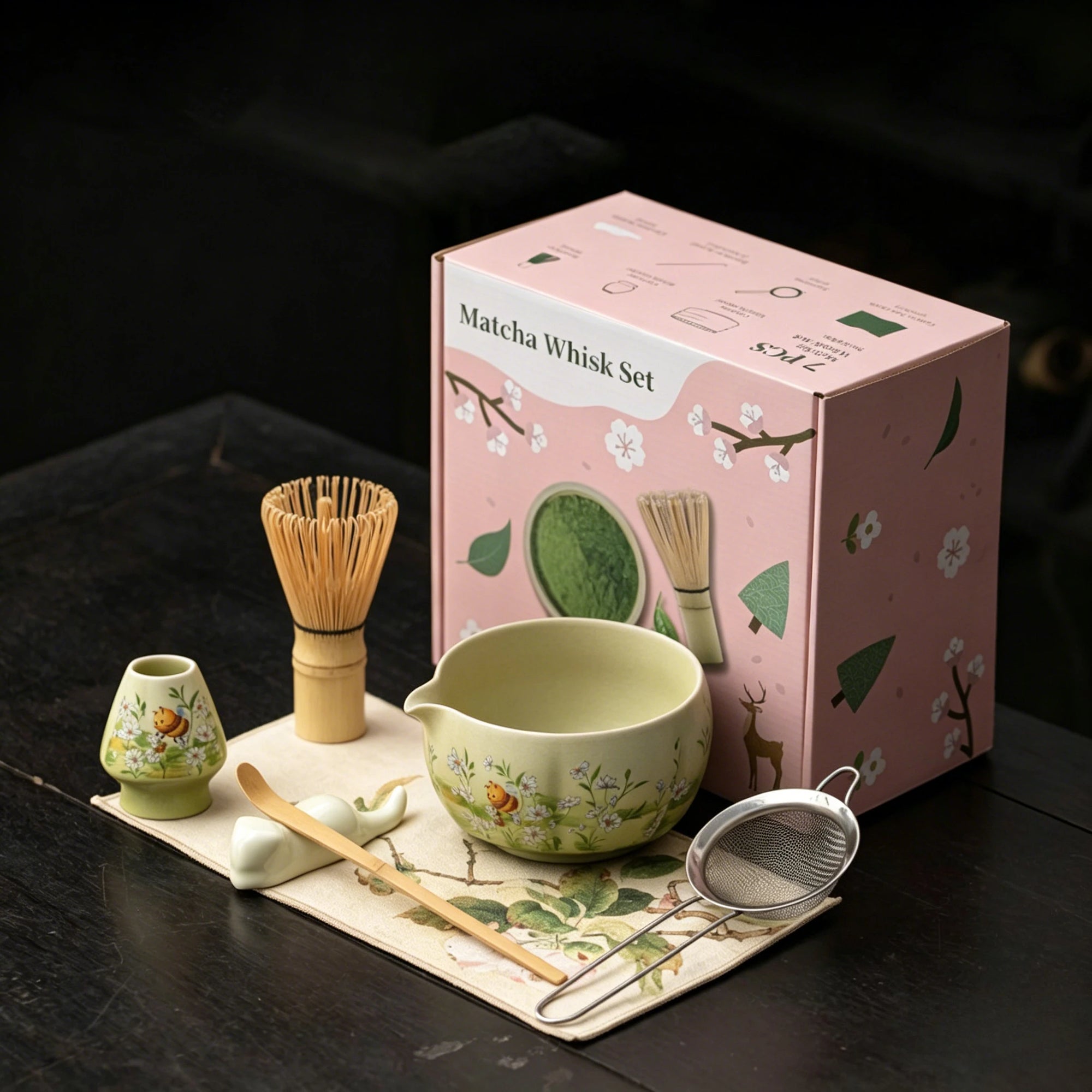 Japanese Matcha Making Set with Bamboo Whisk & Bowl - Artisanal Tea Tools