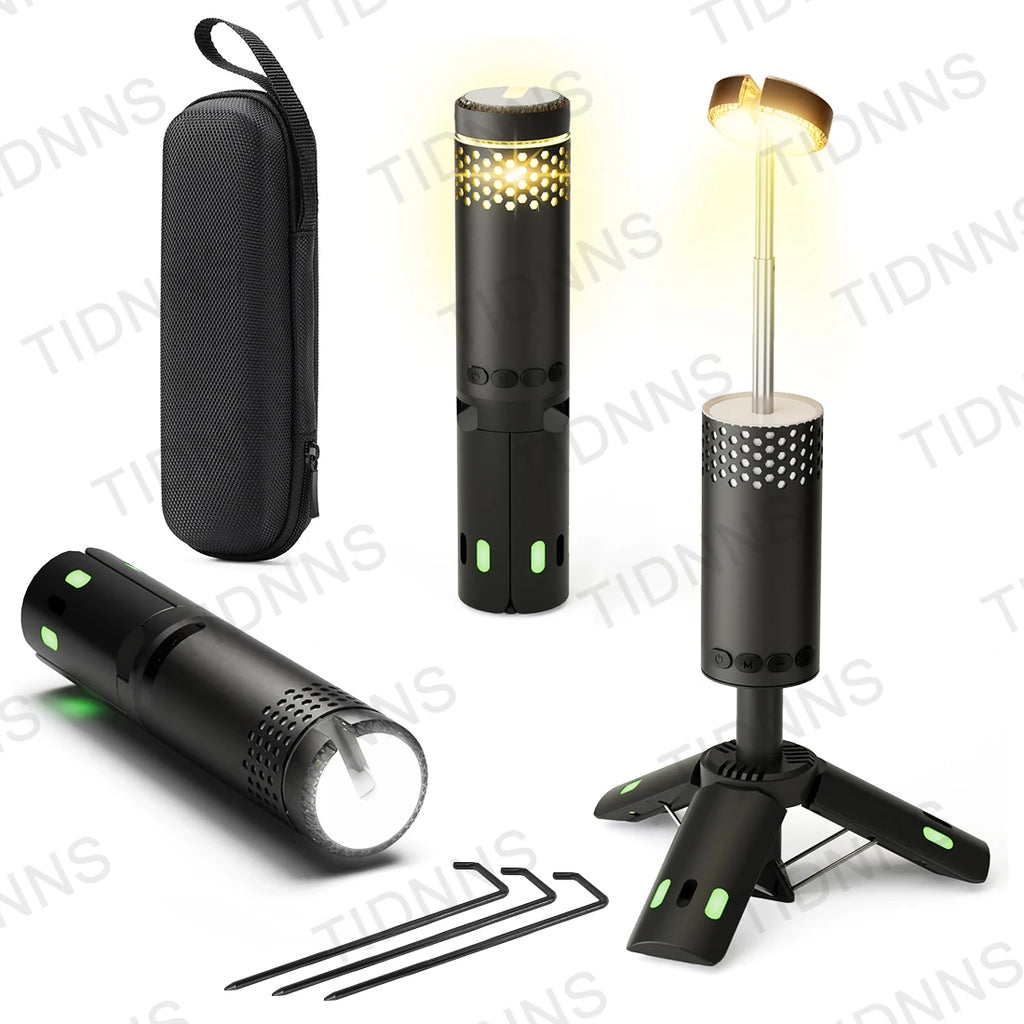10000mAh Rechargeable LED Camping Lantern with Magnetic Flashlight