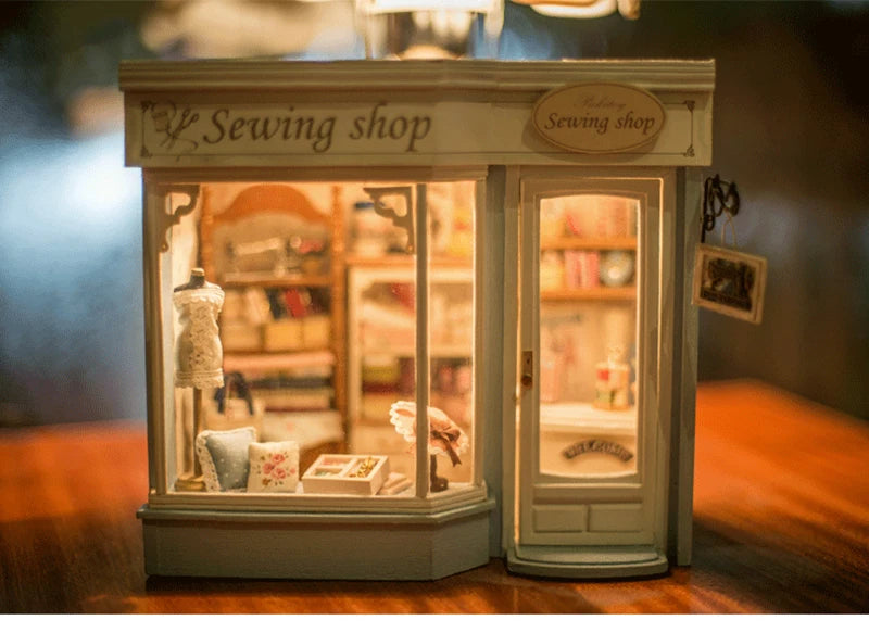 3D DIY Wooden Dollhouse Kit with Furniture - Irish Cottage Toy