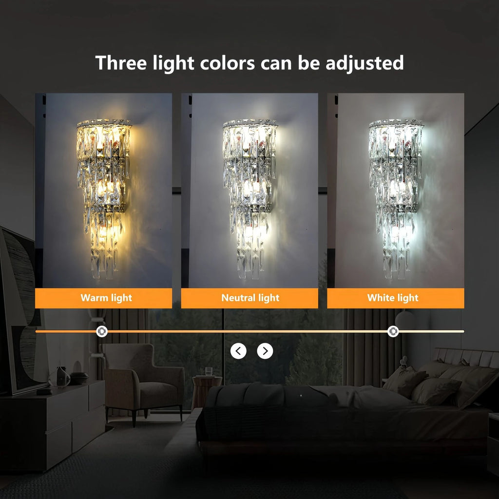 Elegant Modern Crystal Wall Lamp for Living Room & Staircase Decor