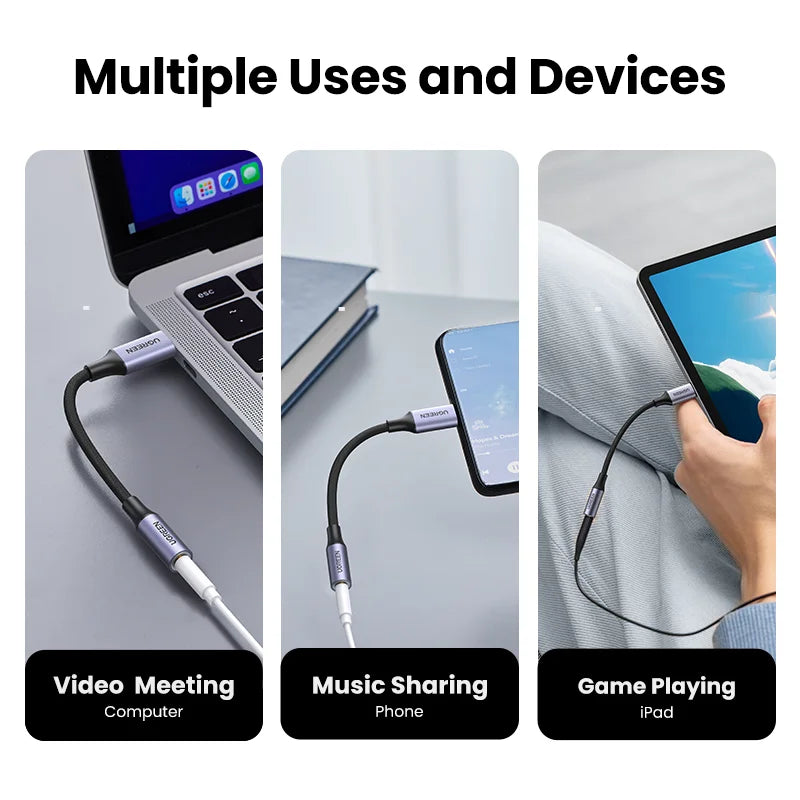 UGREEN USB Type-C to 3.5mm Adapter - High-Fidelity Audio Connection