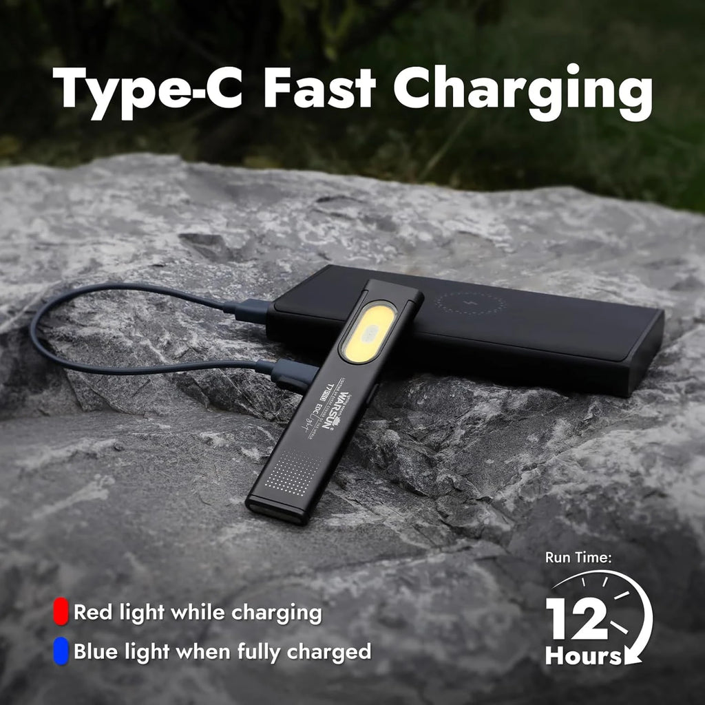 Warsun T7 Rechargeable LED Keychain Flashlight - 600 Lumen Mini Torch