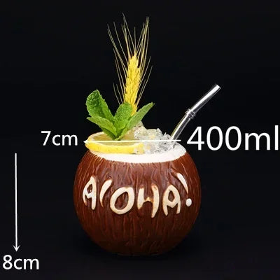 Colorful 450ml Hawaii Tiki Mug - Perfect for Cocktails & Beverages