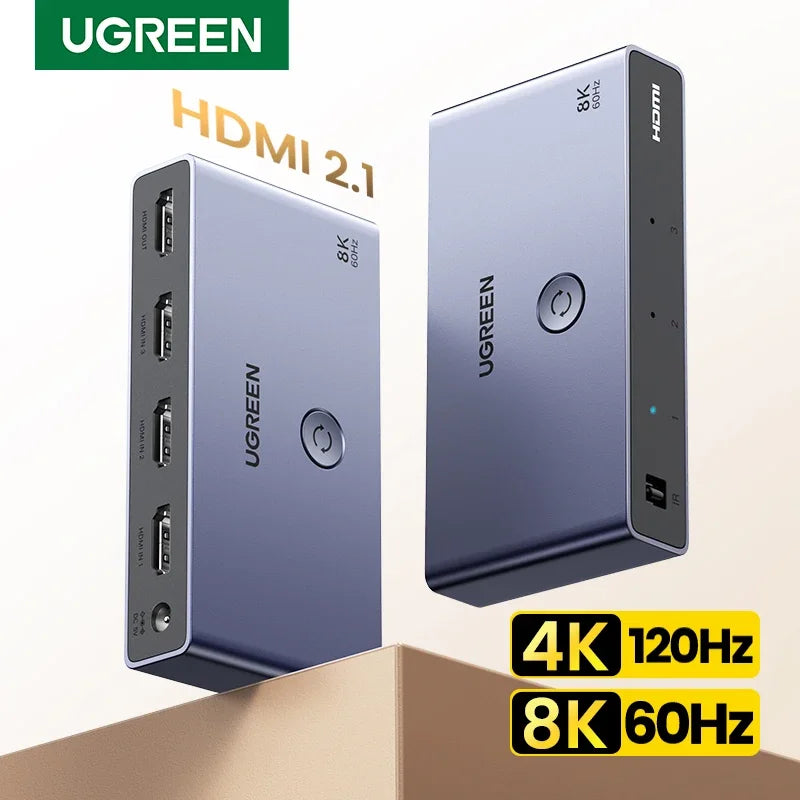 UGREEN 8K HDMI 2.1 Switcher | 3x1 with Remote for Ultimate Experience
