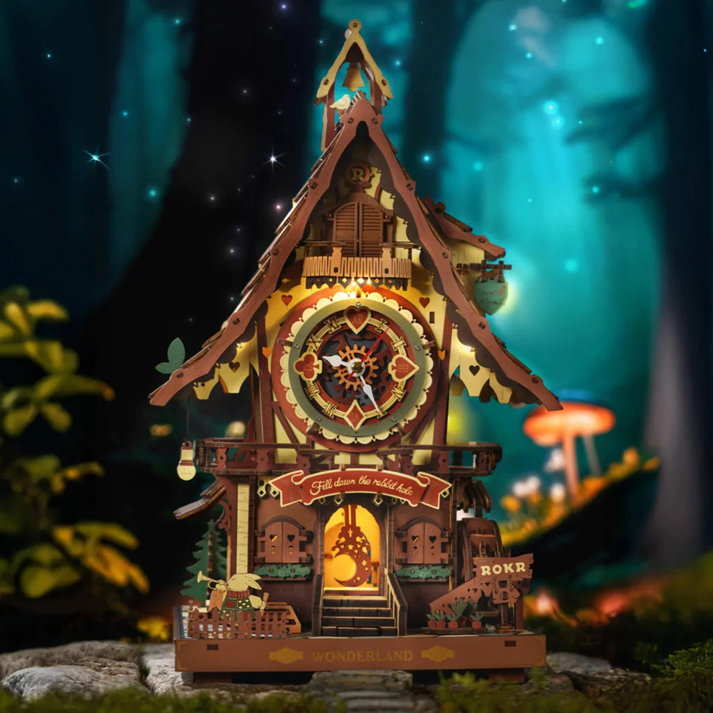 Robotime ROKR Cuckoo Clock: Unique 3D Wooden Puzzle Home Decor