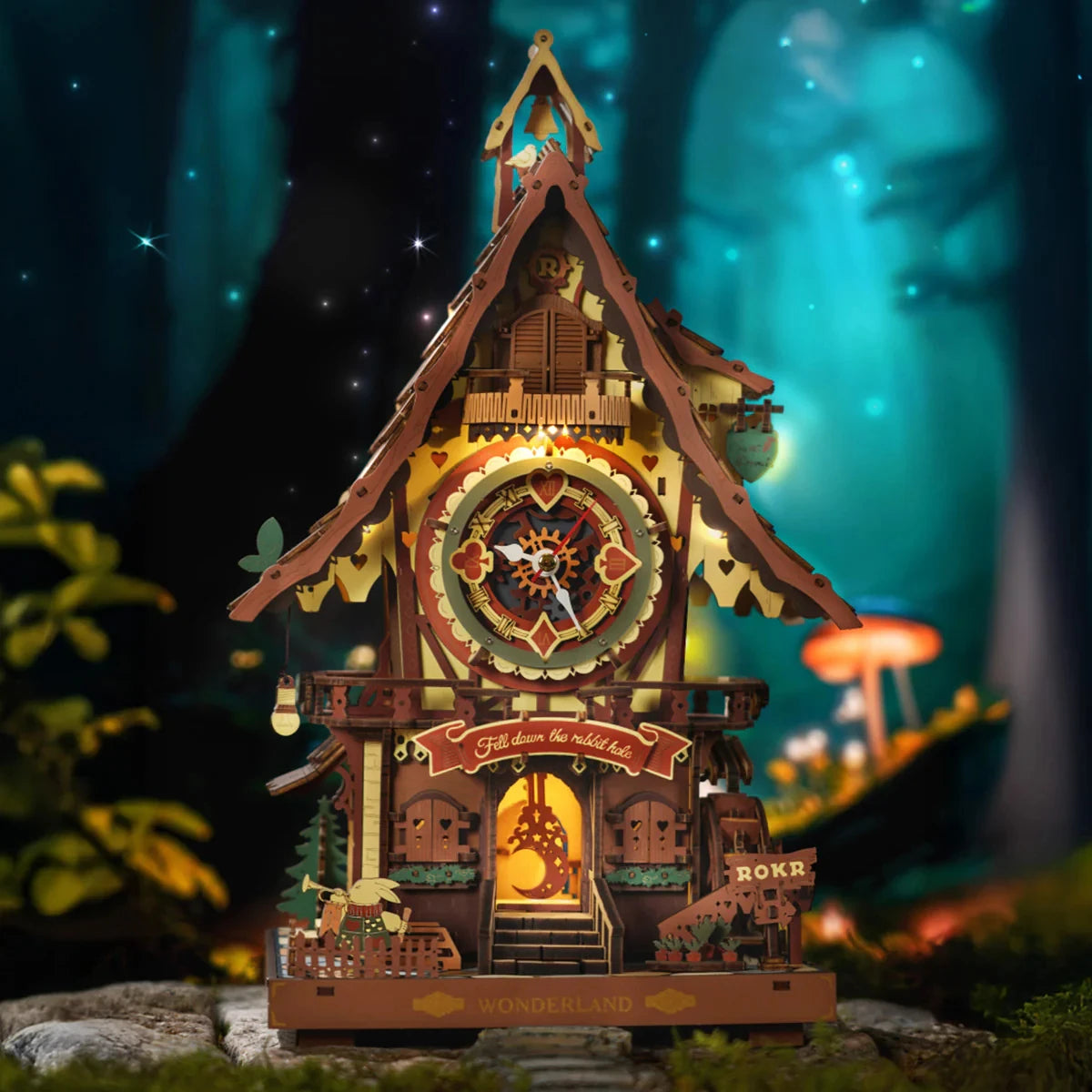 Robotime ROKR Cuckoo Clock: Unique 3D Wooden Puzzle Home Decor