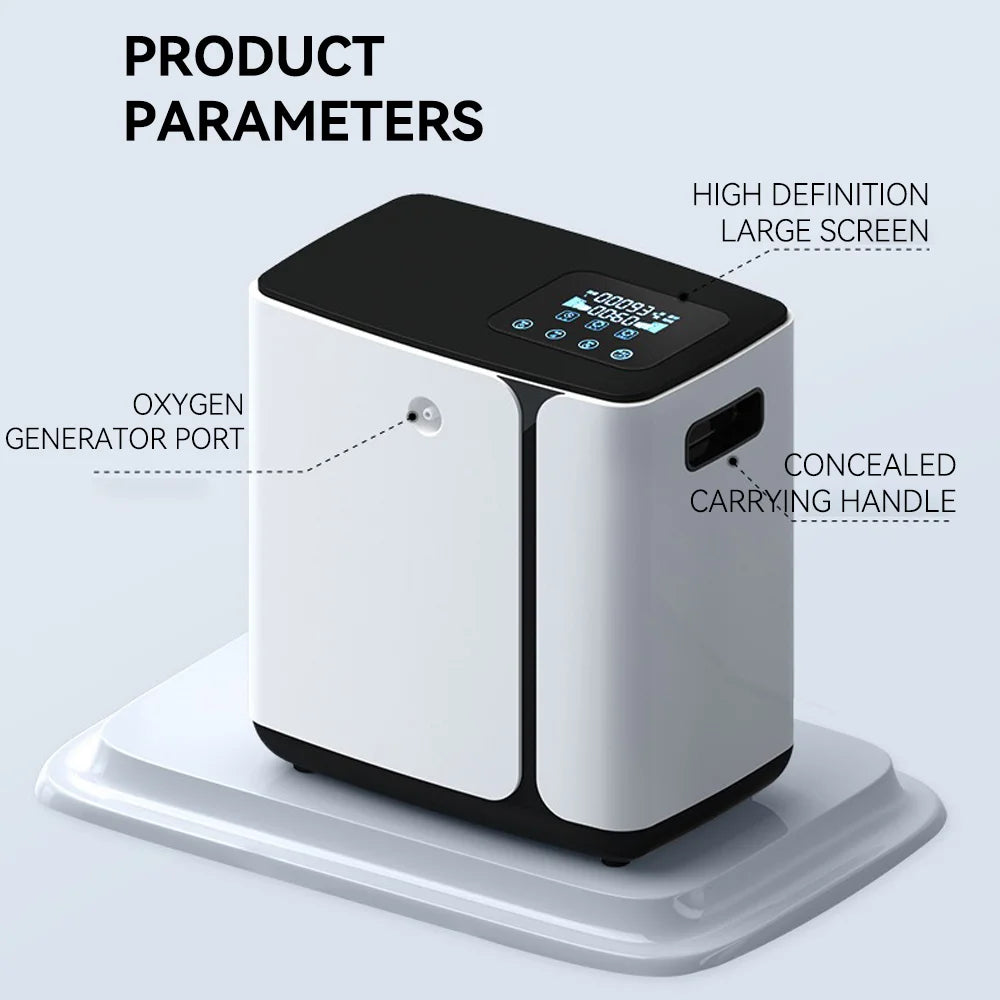 DOCTODD Portable Oxygen Concentrator - 93% Purity, Low Noise 34dB
