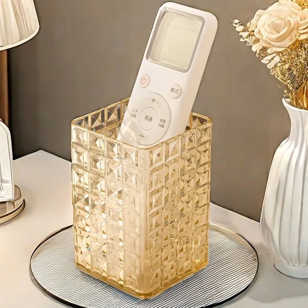 Clear Plastic Makeup Brush Holder - Stylish Organizer