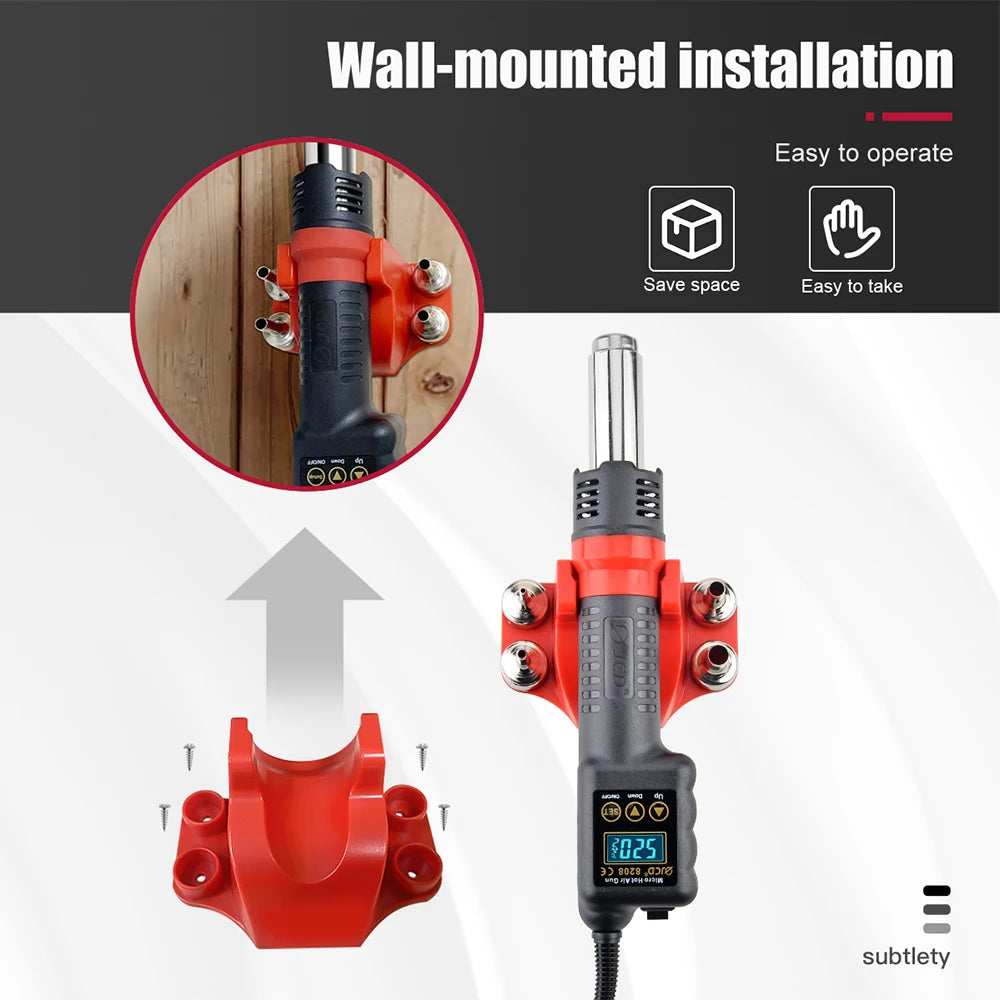 JCD 8208 750W Micro Hot Air Gun with LCD Display - Versatile Soldering Tool