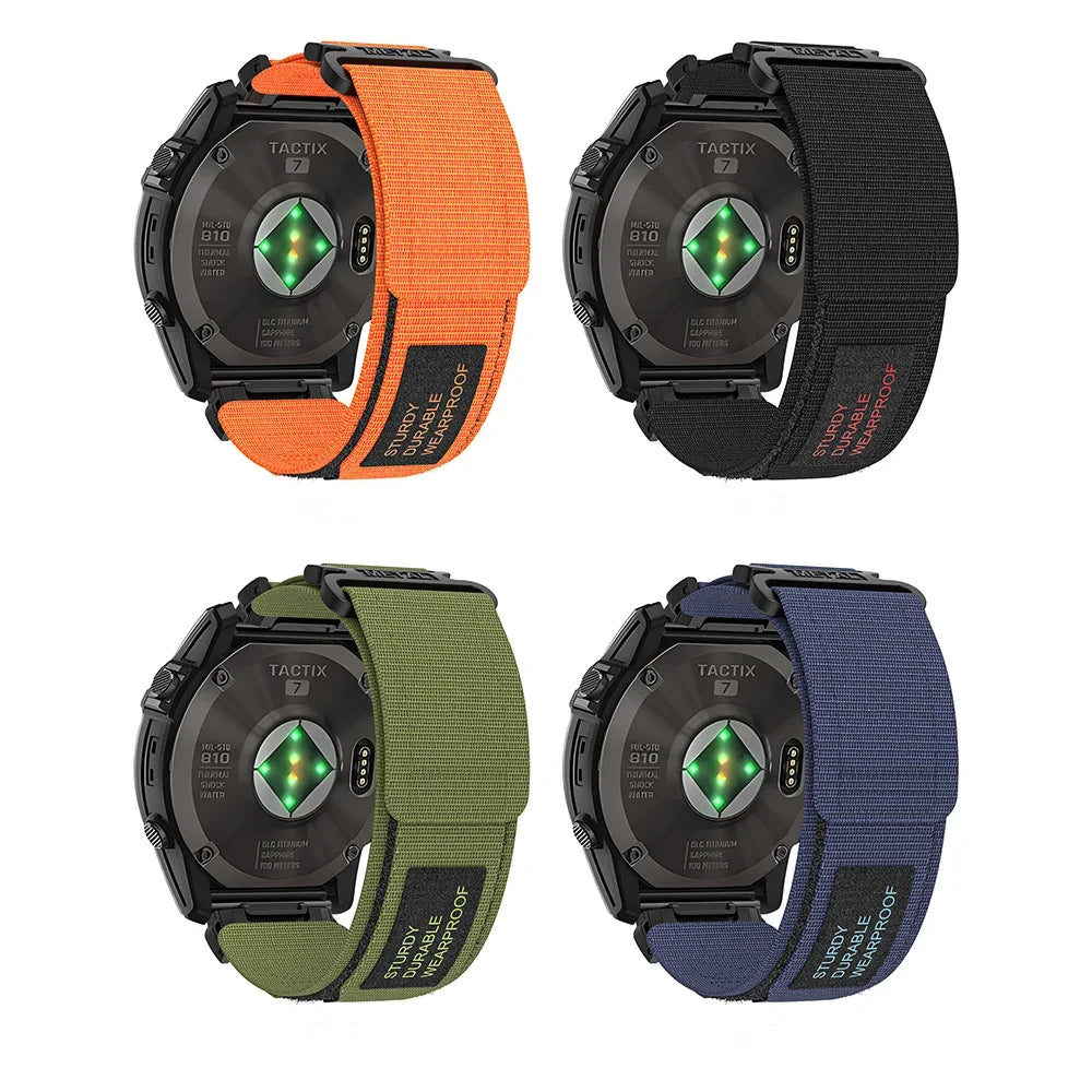 QuickFit 22mm/26mm Nylon Band for Garmin Watches - Durable & Stylish