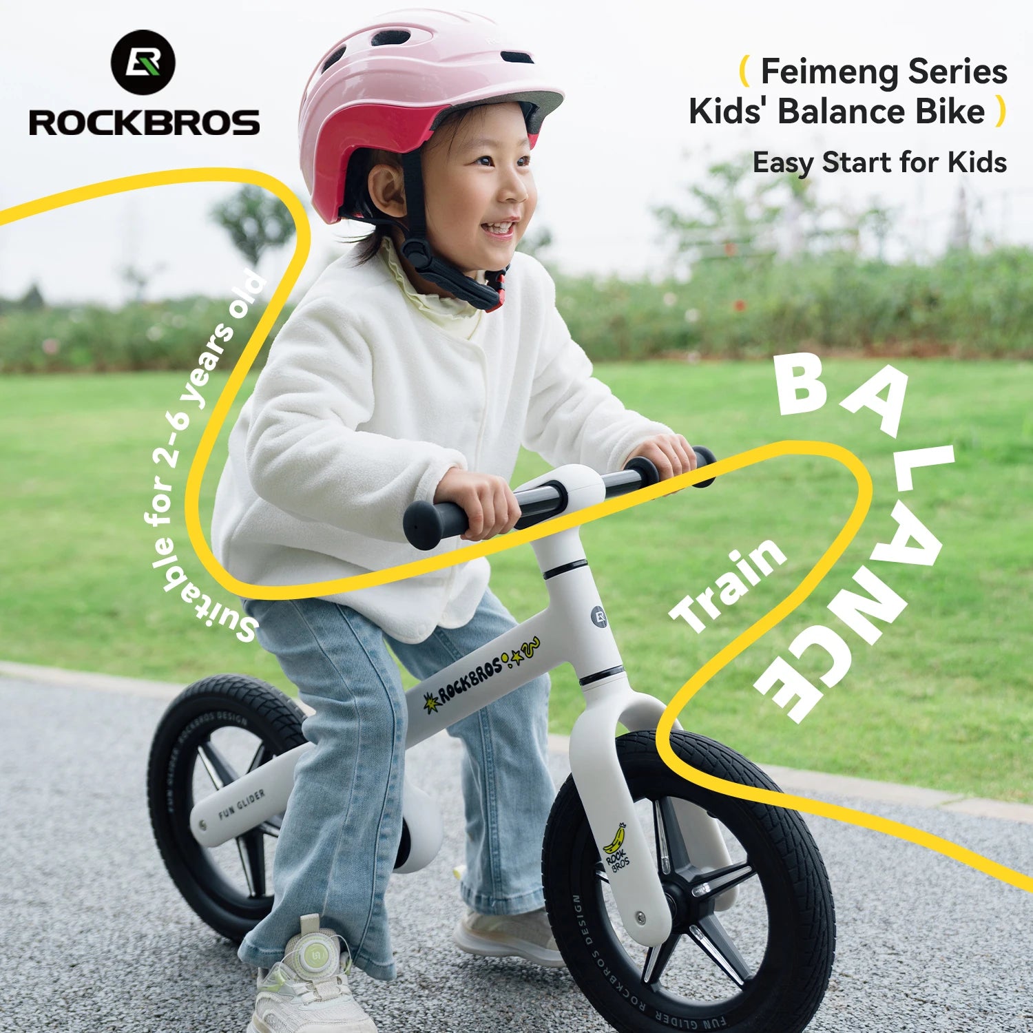 ROCKBROS Kids Balance Car Scooter - Fun & Safe for 2-6 Years