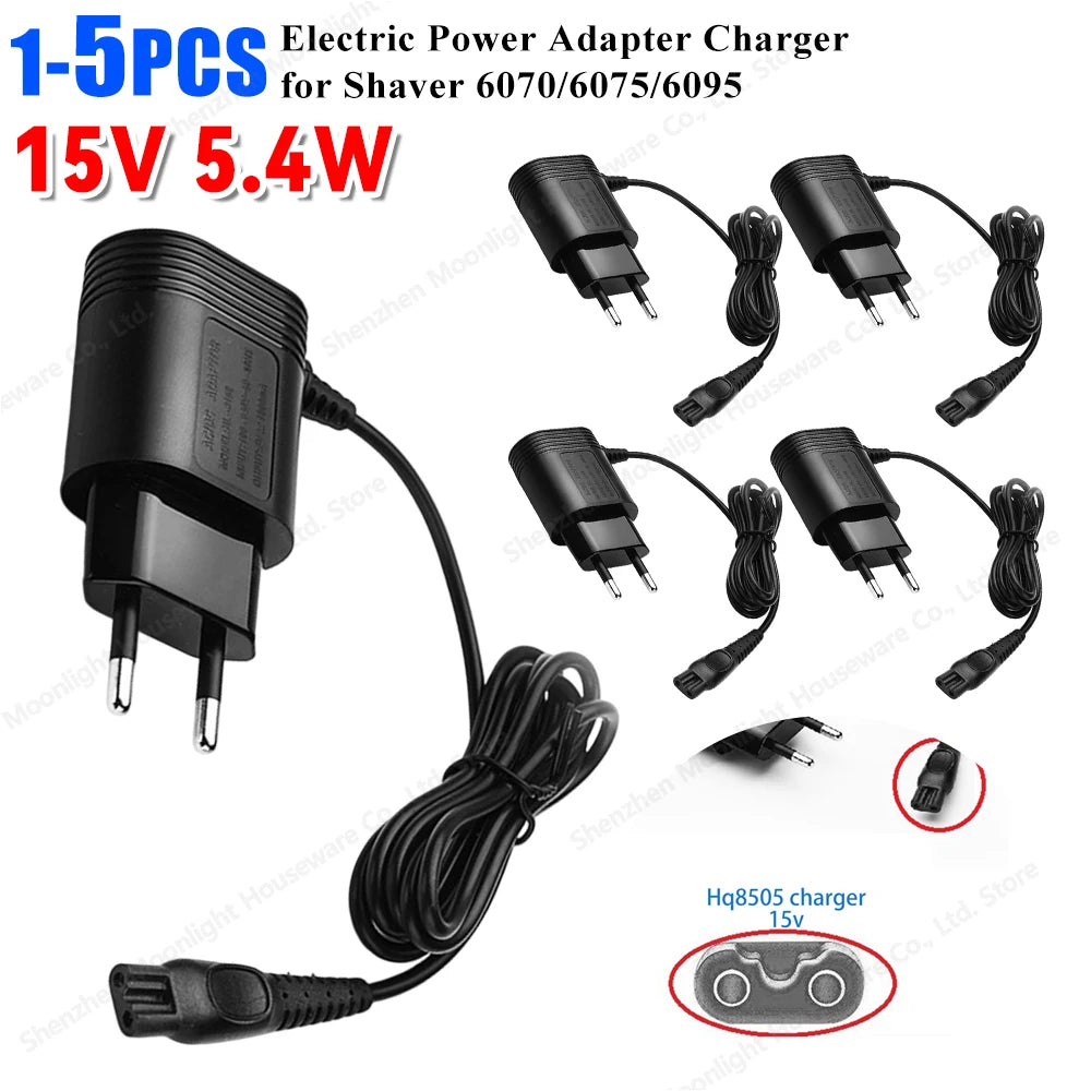 Philips-Compatible Electric Shaver Adapter Charger - EU Plug