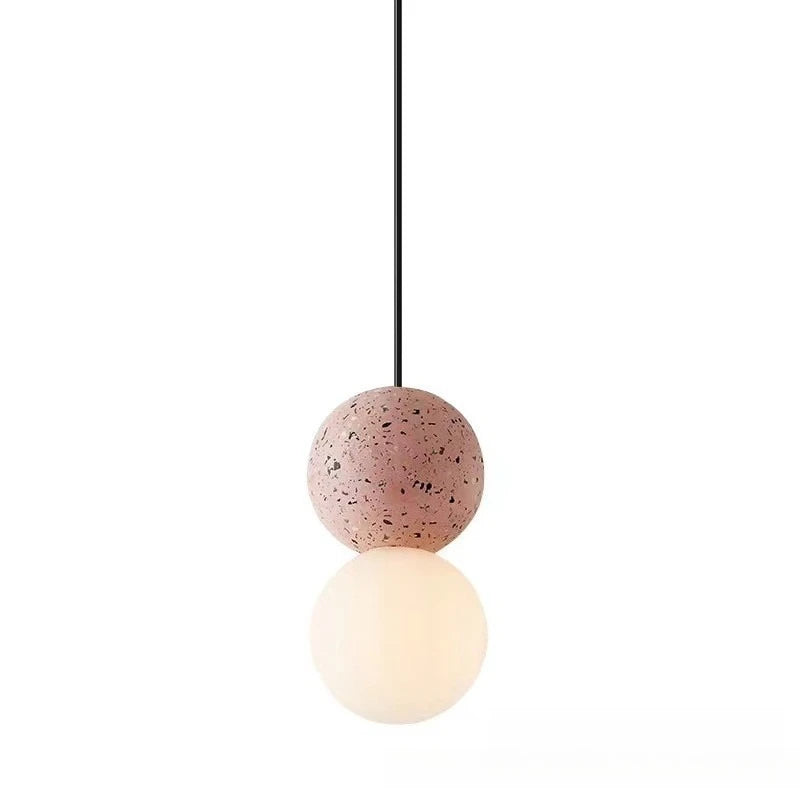 Modern G9 Pendant Lamp - Concrete Ball LED Chandelier for Home Decor
