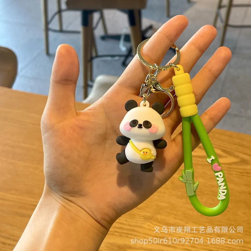 Adorable Kung Fu Panda Keychain - Soft Plastic Travel Pendant