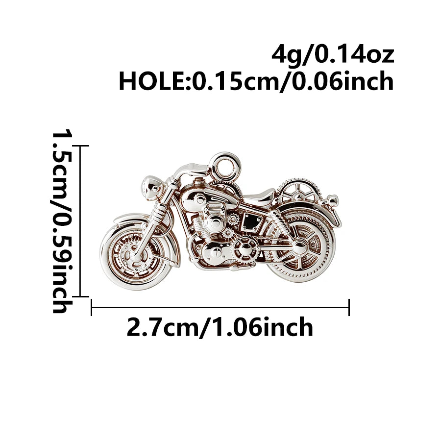 4pcs Funny Transportation Charms - Stainless Steel Pendants for DIY