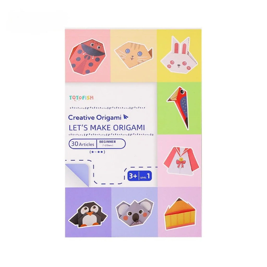 Creative Origami Kit - 30 Colorful Paper Sheets & Craft Guide for Kids